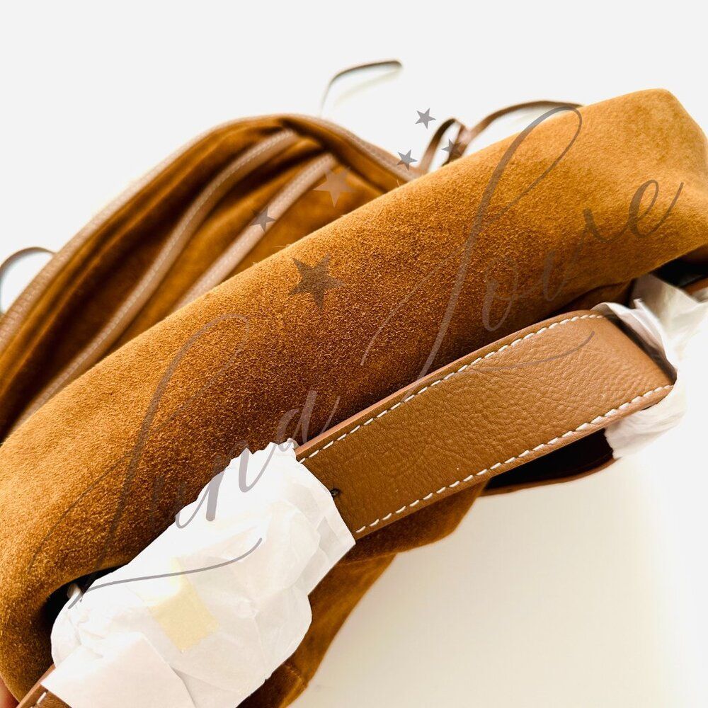 FREE PEOPLE We The Free Bexley Suede Backpack In Tan NWT - Picture 5 of 12